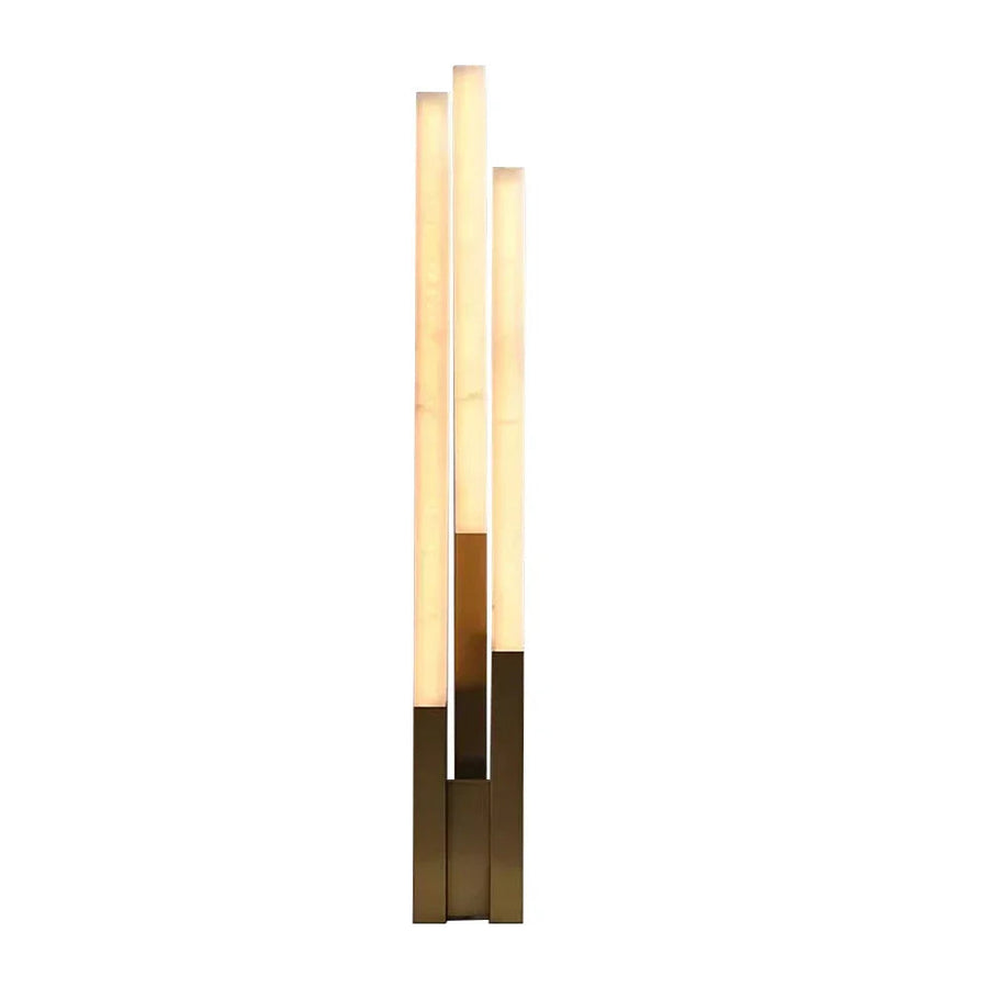 Vertical Geometric Floor Lamp in alabaster for Living Room by AUVIELIGHT