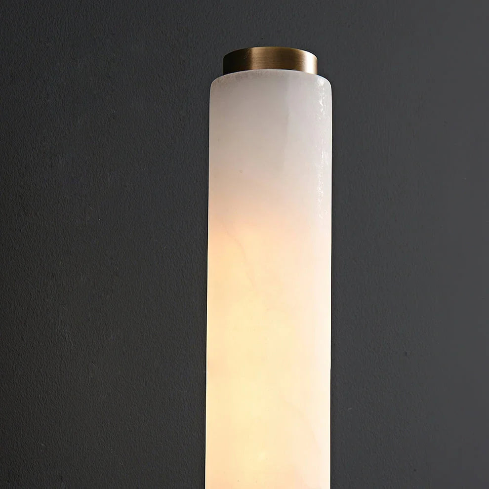Vertical Wall Light in alabaster for Hallway by AUVIELIGHT