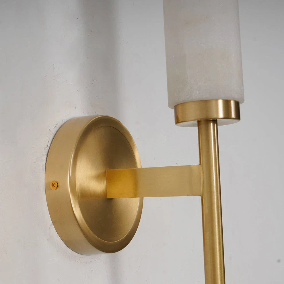 Vertical Wall Light in alabaster for Hallway by AUVIELIGHT