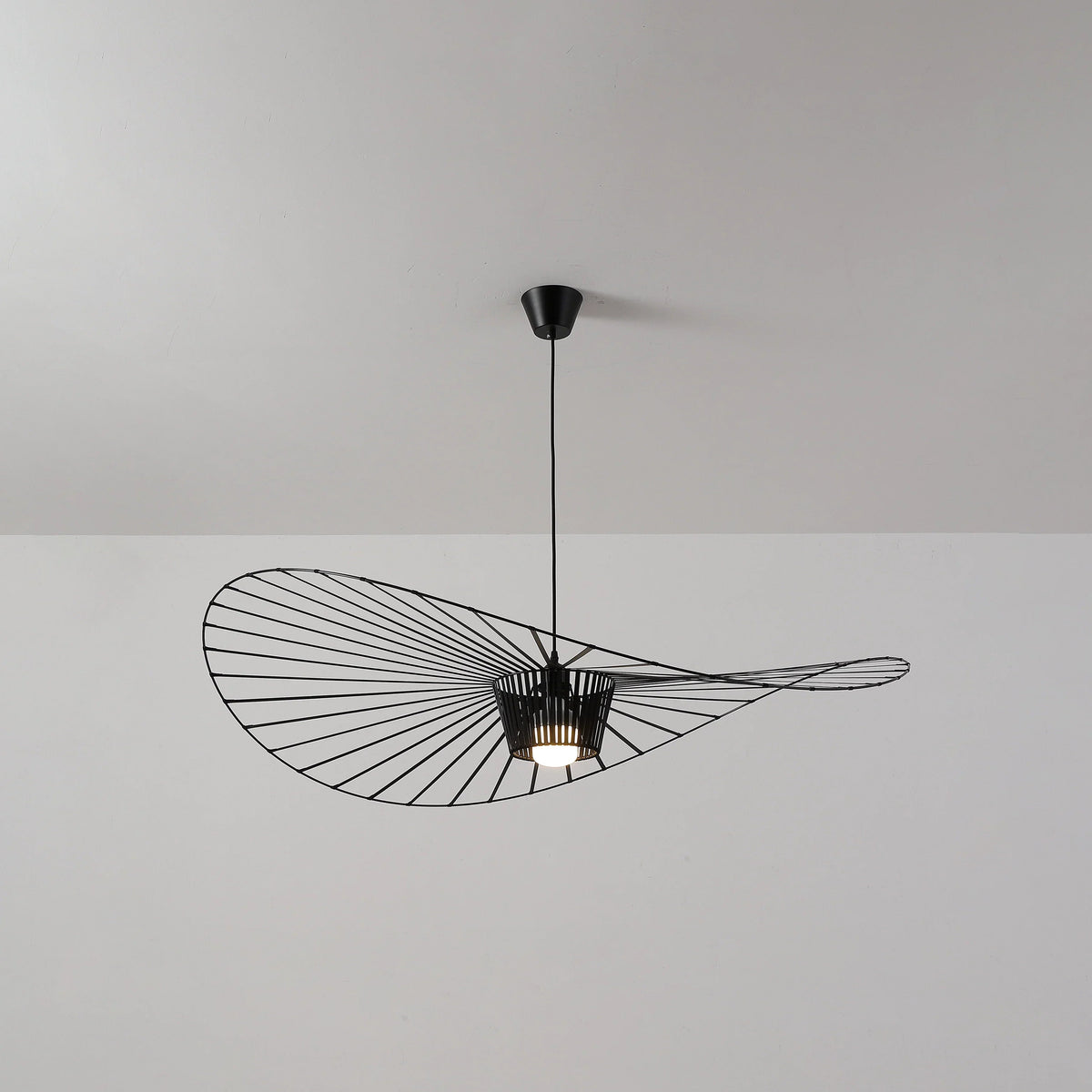 Vertigo Fiberglass Pendant Light in glass for Kitchen Island by AUVIELIGHT, Dia 100cm / Φ 39.4″ / Black and 5 other sizes