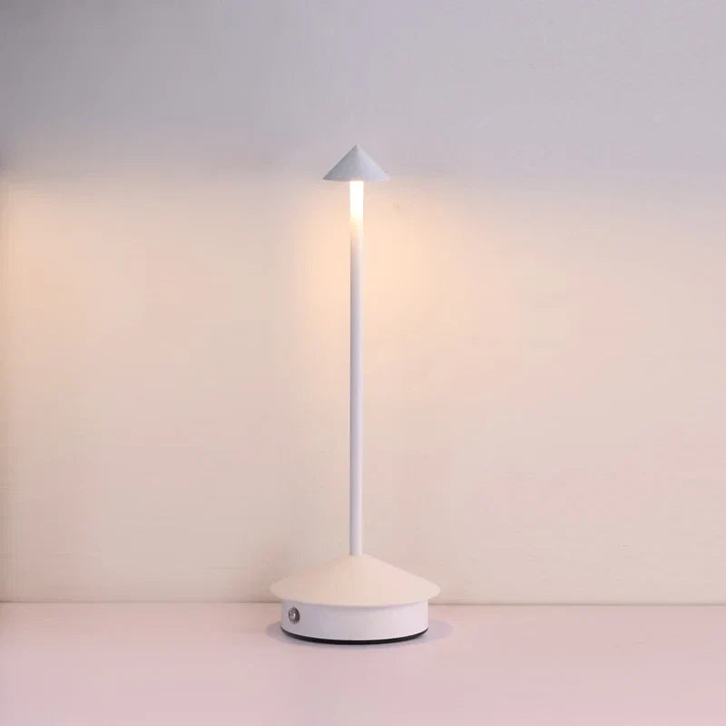 Verve Wireless Lamp for Living Room by AUVIELIGHT, ∅ 4.1″ x H 11.4″ / D 10.5 cm x H 29 cm / White / Warm Light (Touch switch)