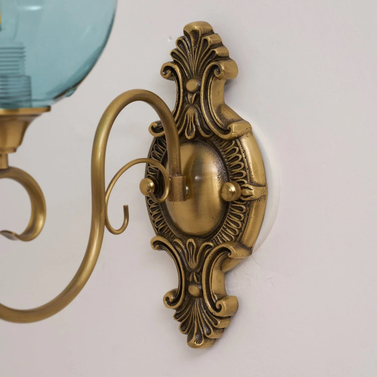 Victorian Wall Sconce in pink brass for Hallway by AUVIELIGHT