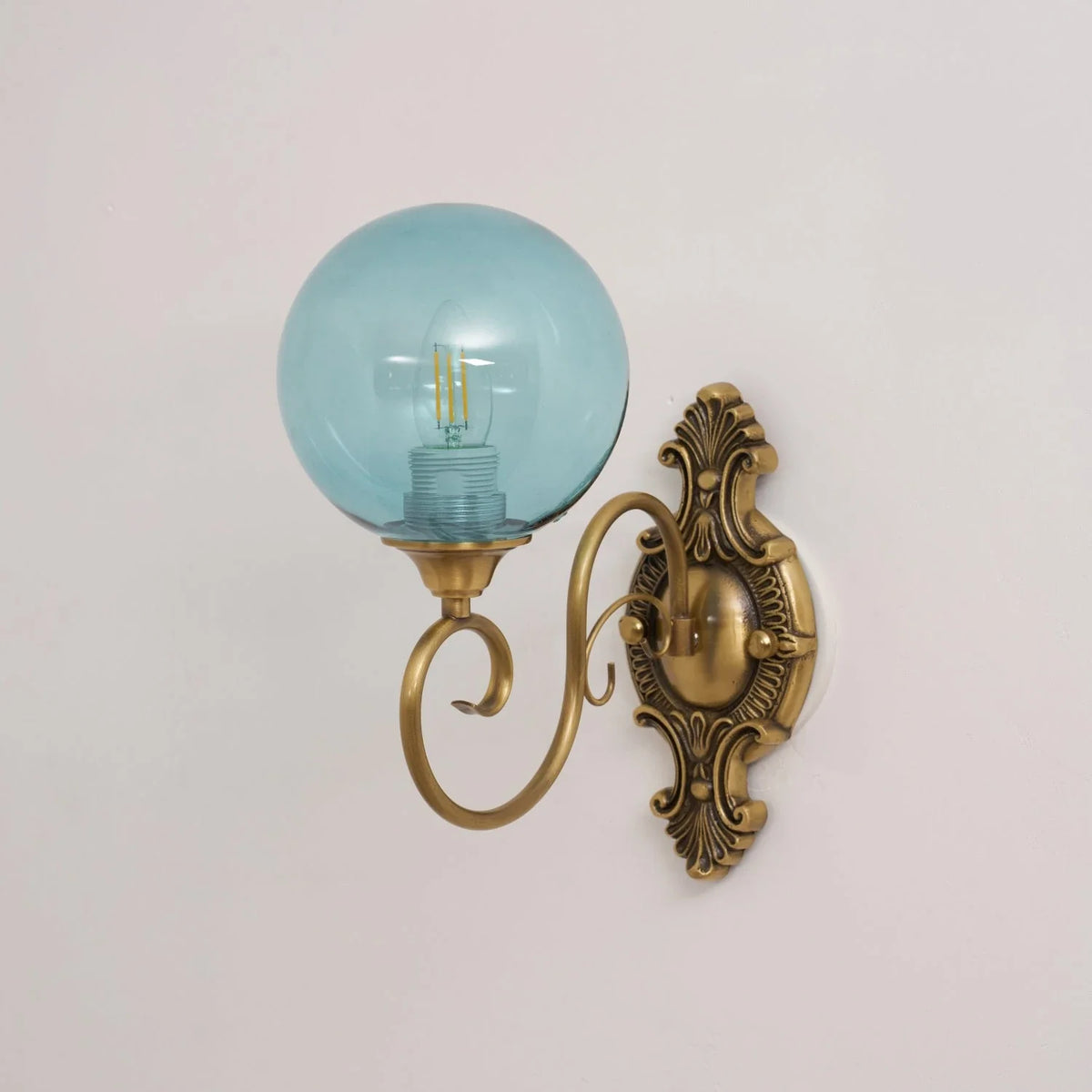 Victorian Wall Sconce in pink brass for Hallway by AUVIELIGHT
