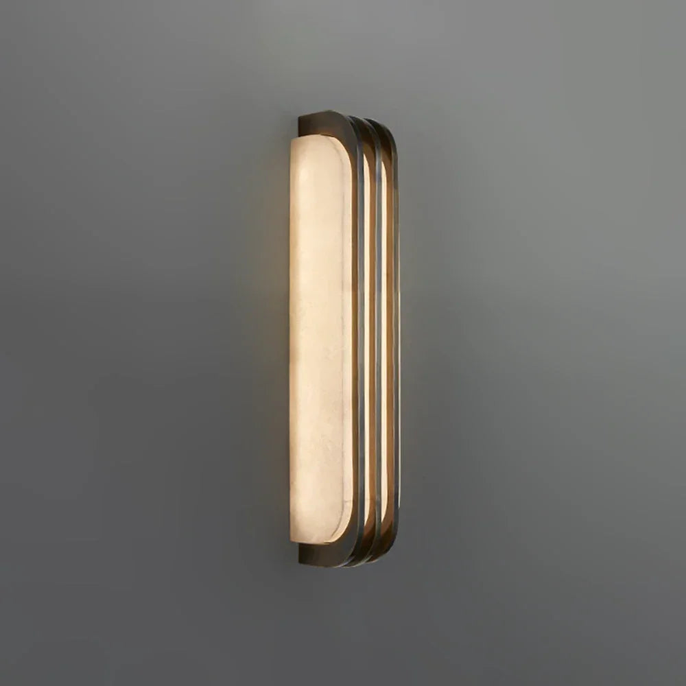 Virex Layered Wall Sconce in alabaster for Hallway by AUVIELIGHT