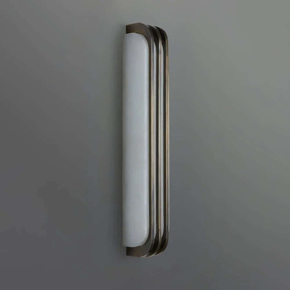 Virex Layered Wall Sconce in alabaster for Hallway by AUVIELIGHT
