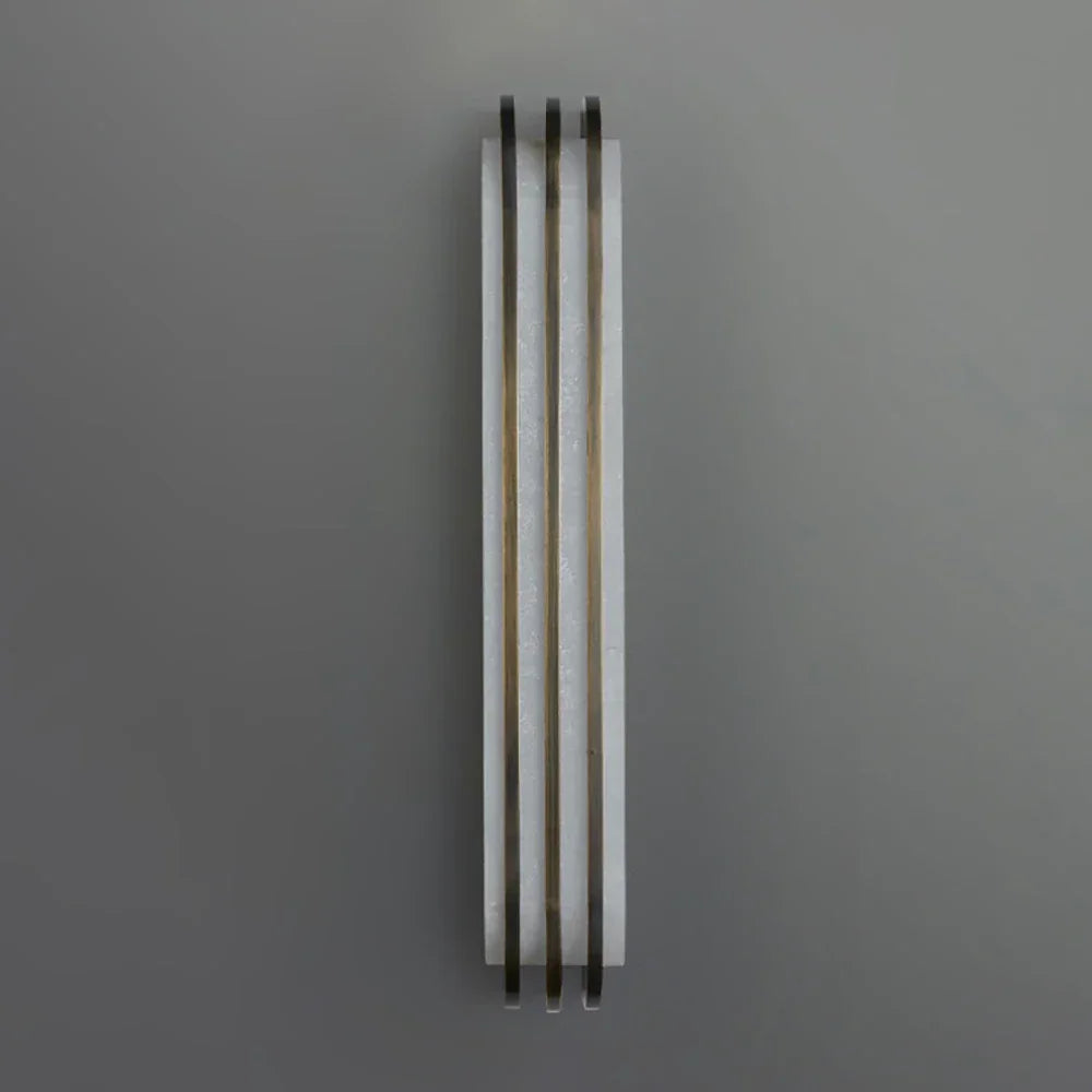 Virex Layered Wall Sconce in alabaster for Hallway by AUVIELIGHT