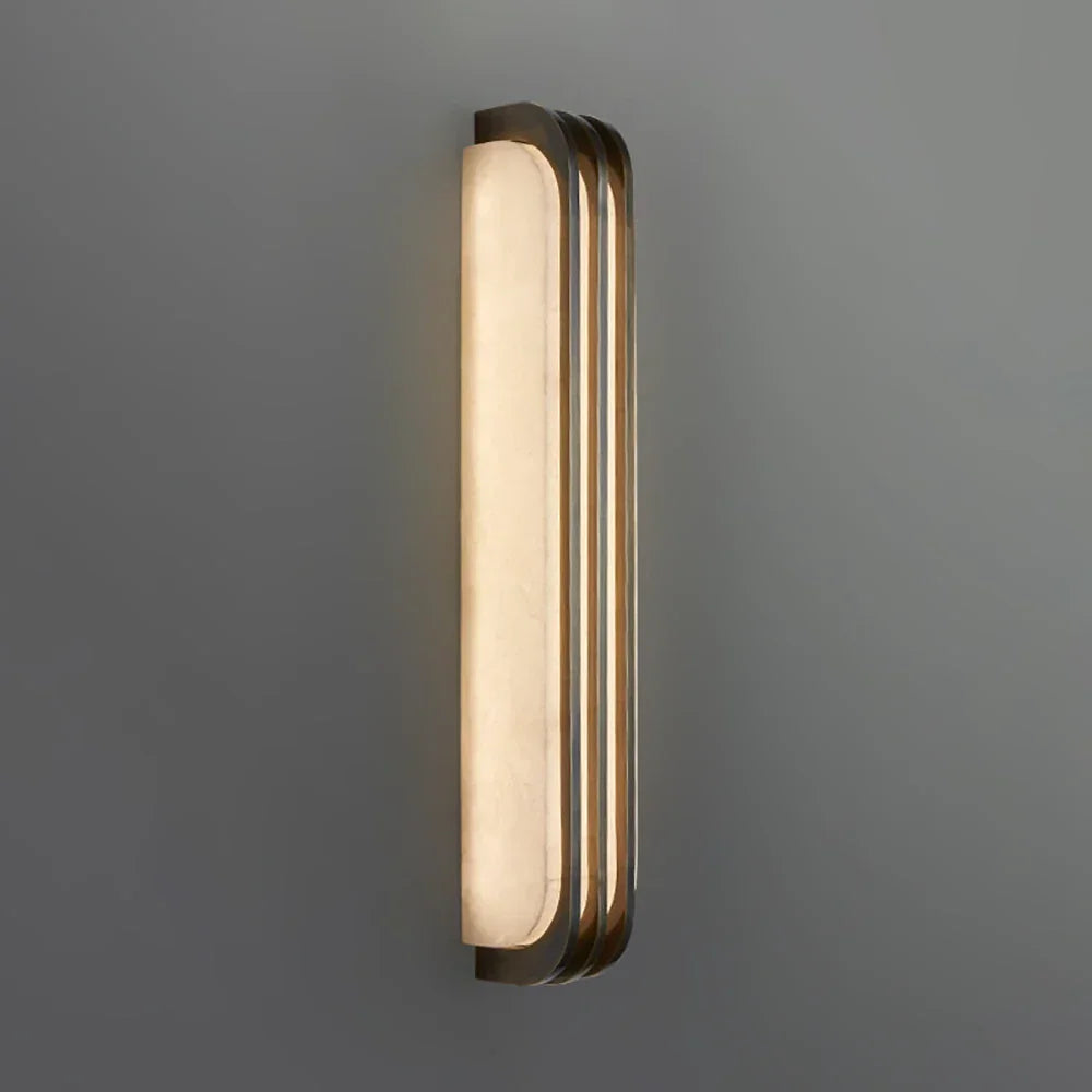 Virex Layered Wall Sconce in alabaster for Hallway by AUVIELIGHT