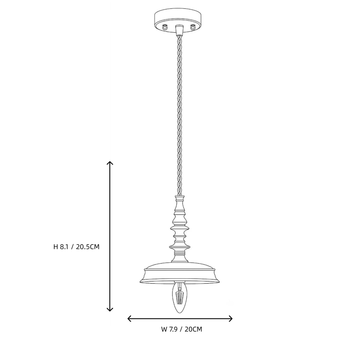 Spindle Pendant Light in walnut for Kitchen Island by AUVIELIGHT