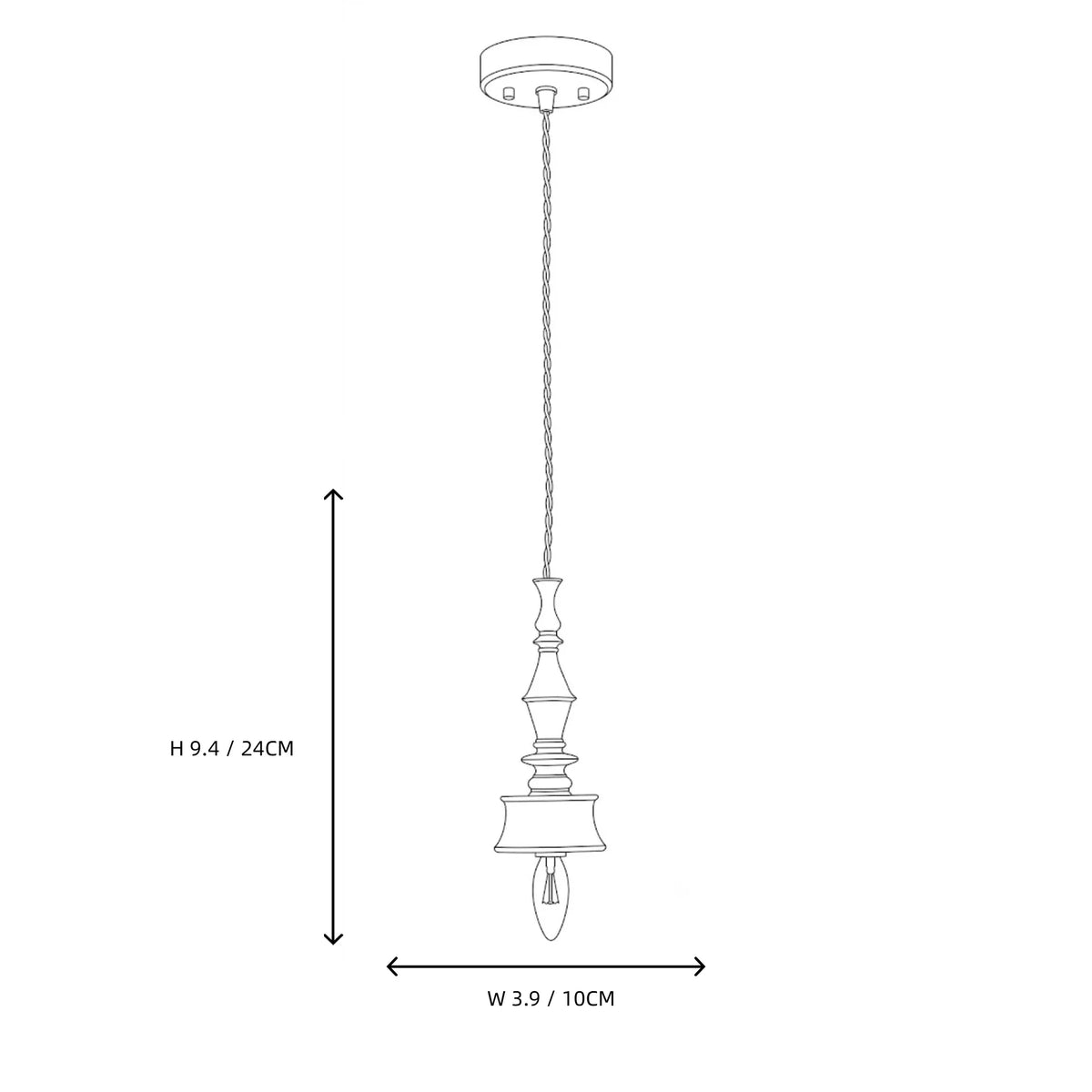 Spindle Pendant Light in walnut for Kitchen Island by AUVIELIGHT