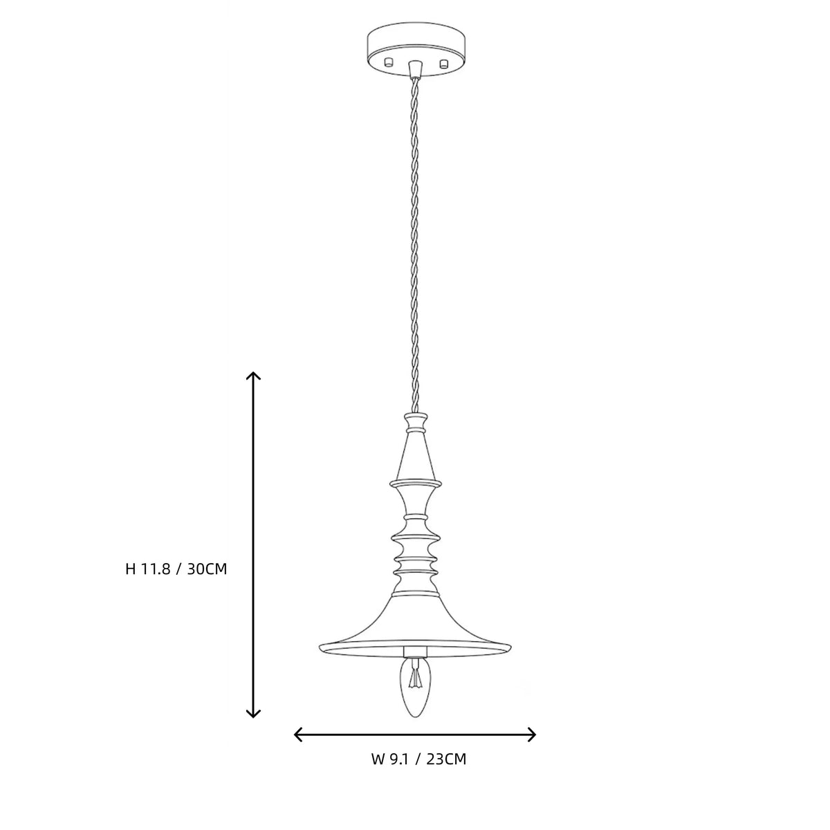 Spindle Pendant Light in walnut for Kitchen Island by AUVIELIGHT
