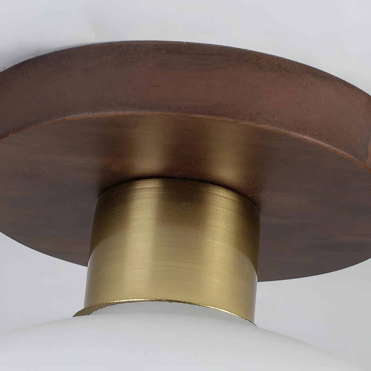 Modern Flush Mount in walnut for Low Ceilings by AUVIELIGHT