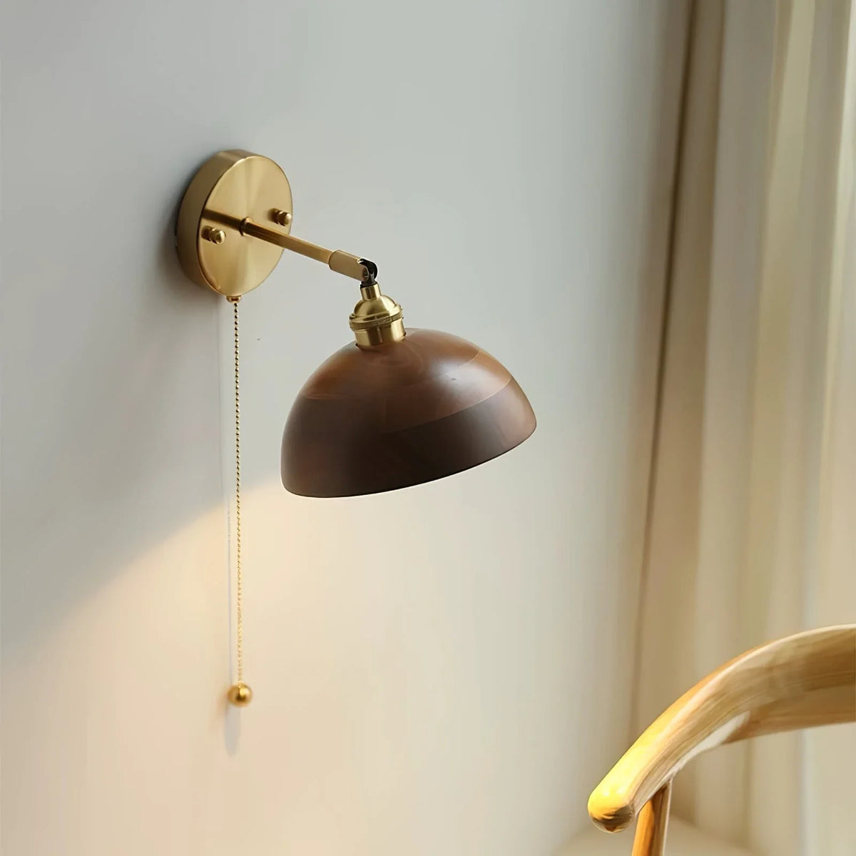 Modern Wall Sconce in walnut for Hallway by AUVIELIGHT
