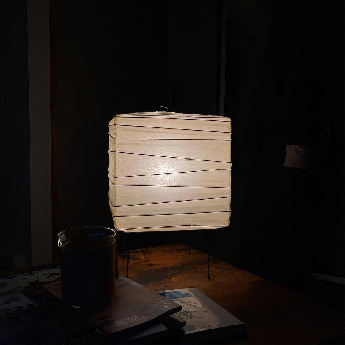 Akari 3X Table Lamp in washi paper for Living Room by AUVIELIGHT