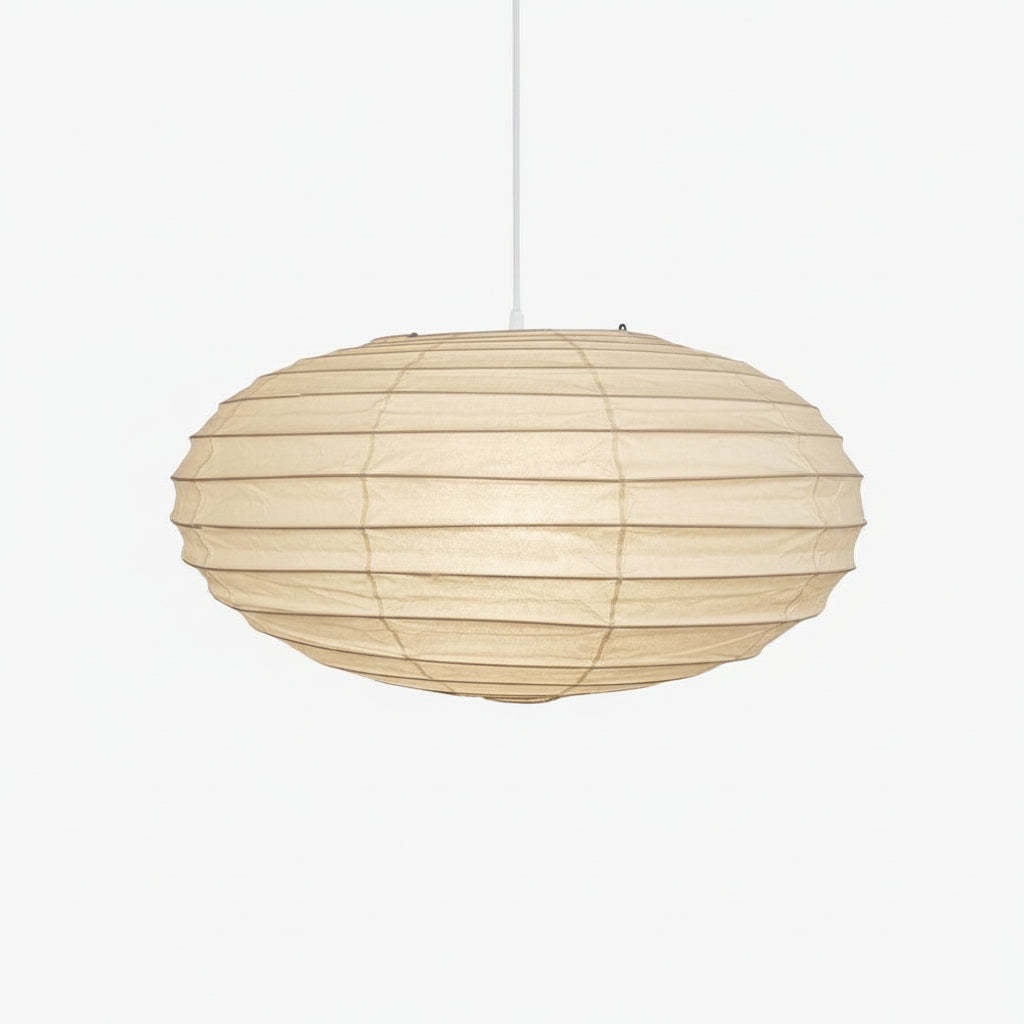 Akari EN Pendant Light in washi paper for Kitchen Island by AUVIELIGHT, 50EN Dia 50cm x H 25cm / Dia 19.6" x H 9.8" / White and 2 other sizes