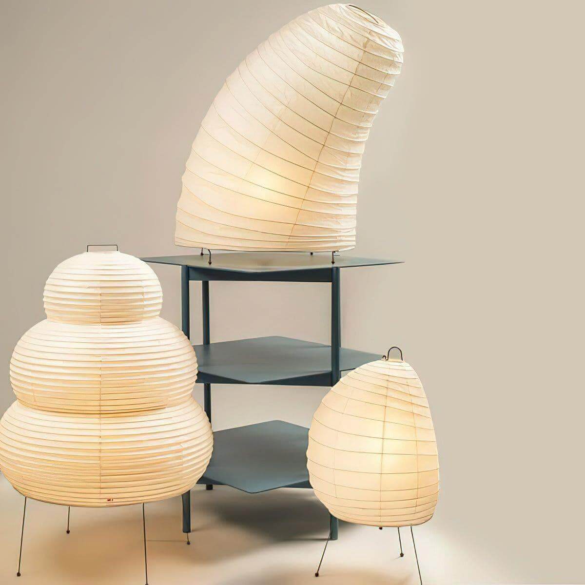 Akari VB-13T Table Lamp in washi paper for Living Room by AUVIELIGHT