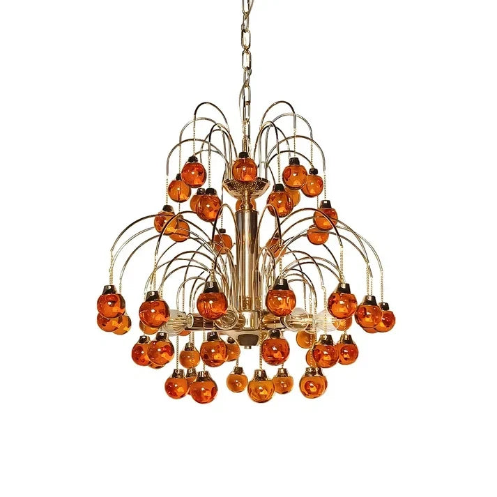 Waterfall Globe Chandelier in glass for Dining Room by AUVIELIGHT