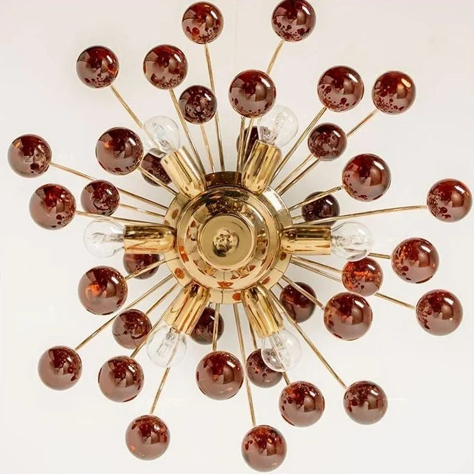 Waterfall Globe Chandelier in glass for Dining Room by AUVIELIGHT