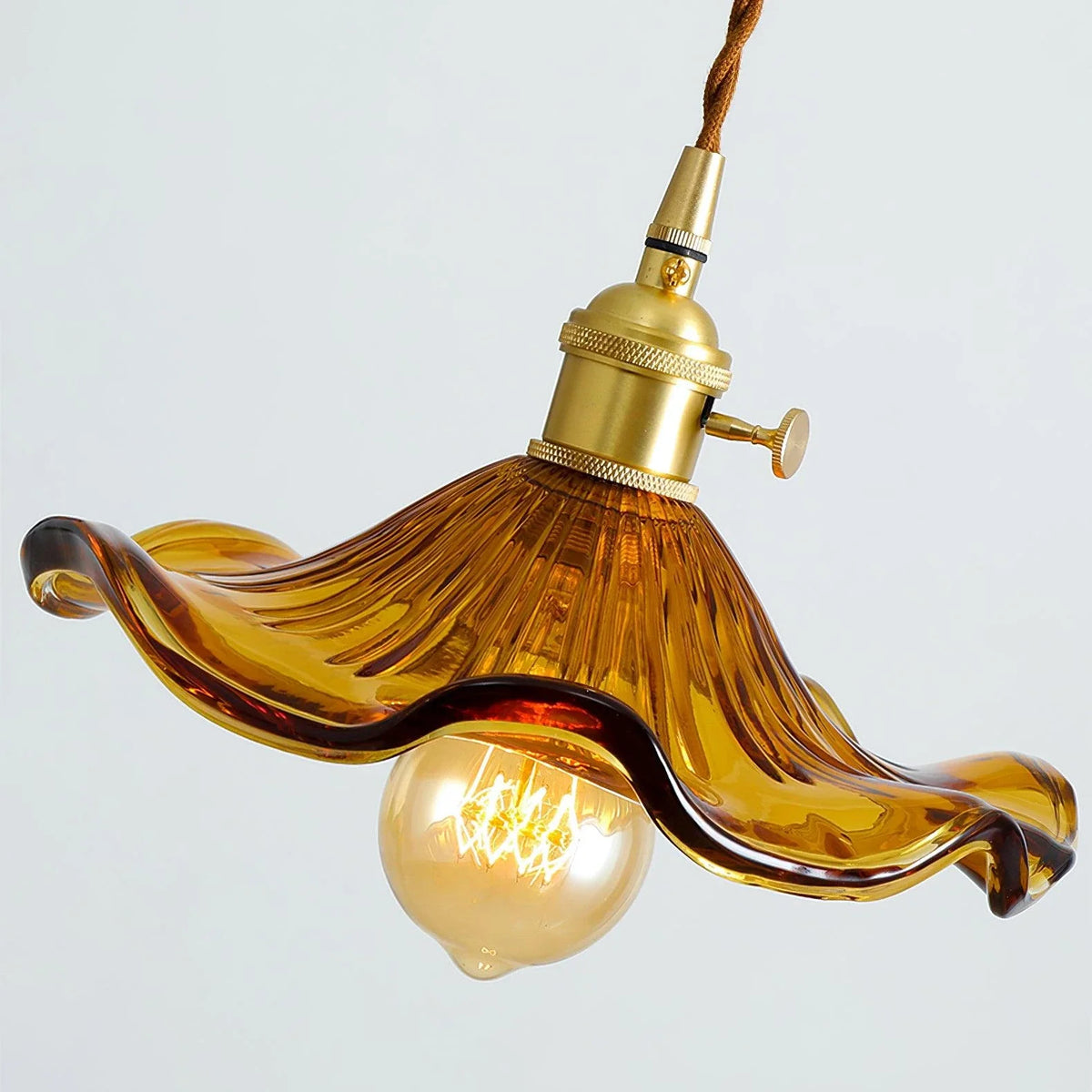 Wavy Pendant Light in green glass for Kitchen Island by AUVIELIGHT