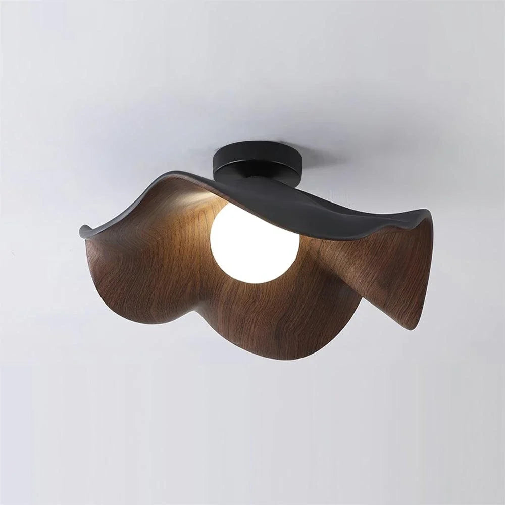 Wavy Lotus Flush Mount for Low Ceilings by AUVIELIGHT