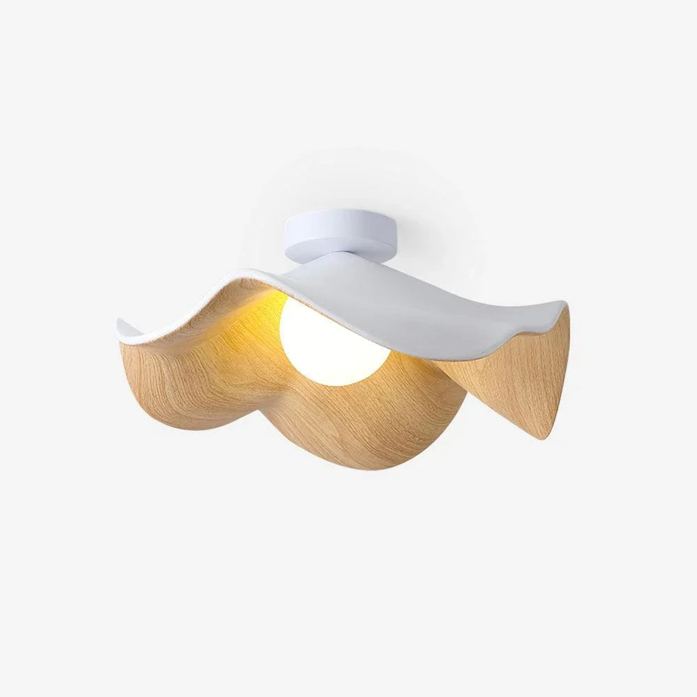 Wavy Lotus Flush Mount for Low Ceilings by AUVIELIGHT