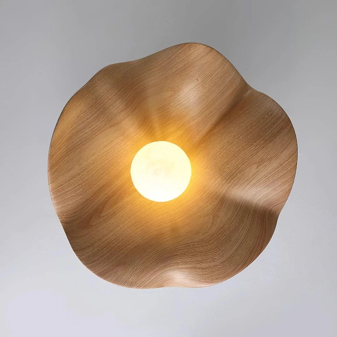 Wavy Lotus Flush Mount for Low Ceilings by AUVIELIGHT