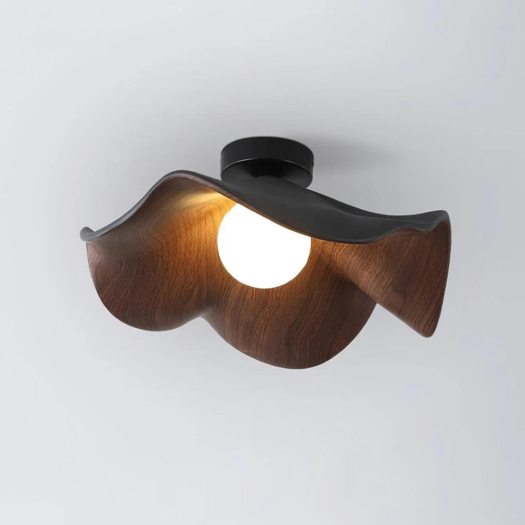 Wavy Lotus Flush Mount for Low Ceilings by AUVIELIGHT