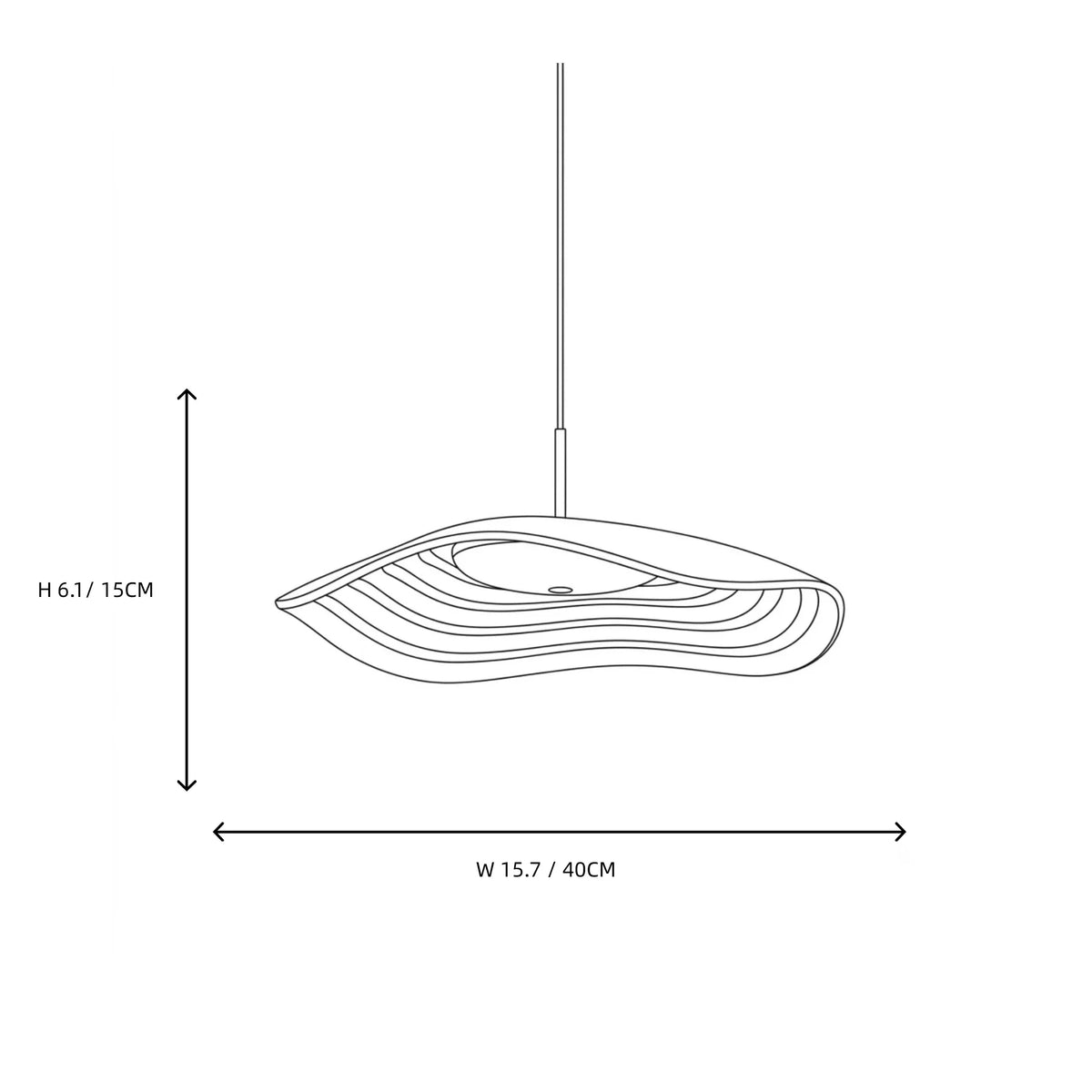 Resin Wavy Pendant Light for Kitchen Island by AUVIELIGHT