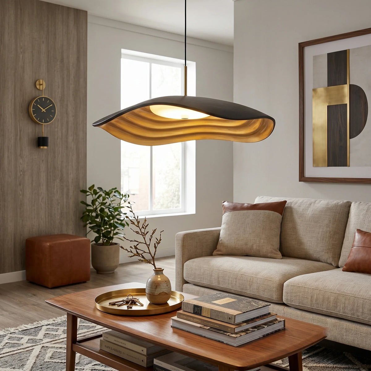Resin Wavy Pendant Light for Kitchen Island by AUVIELIGHT
