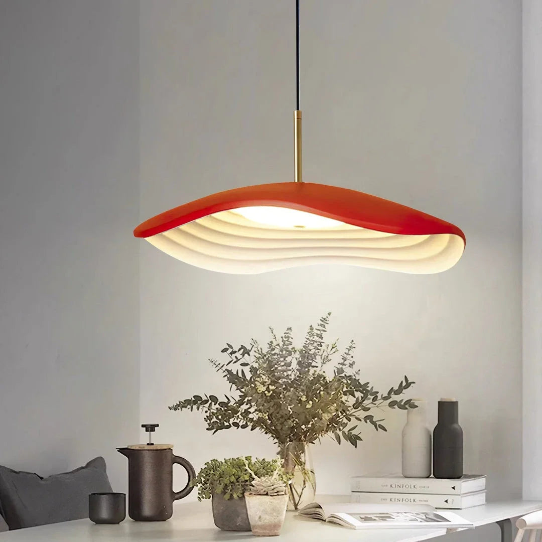 Resin Wavy Pendant Light for Kitchen Island by AUVIELIGHT