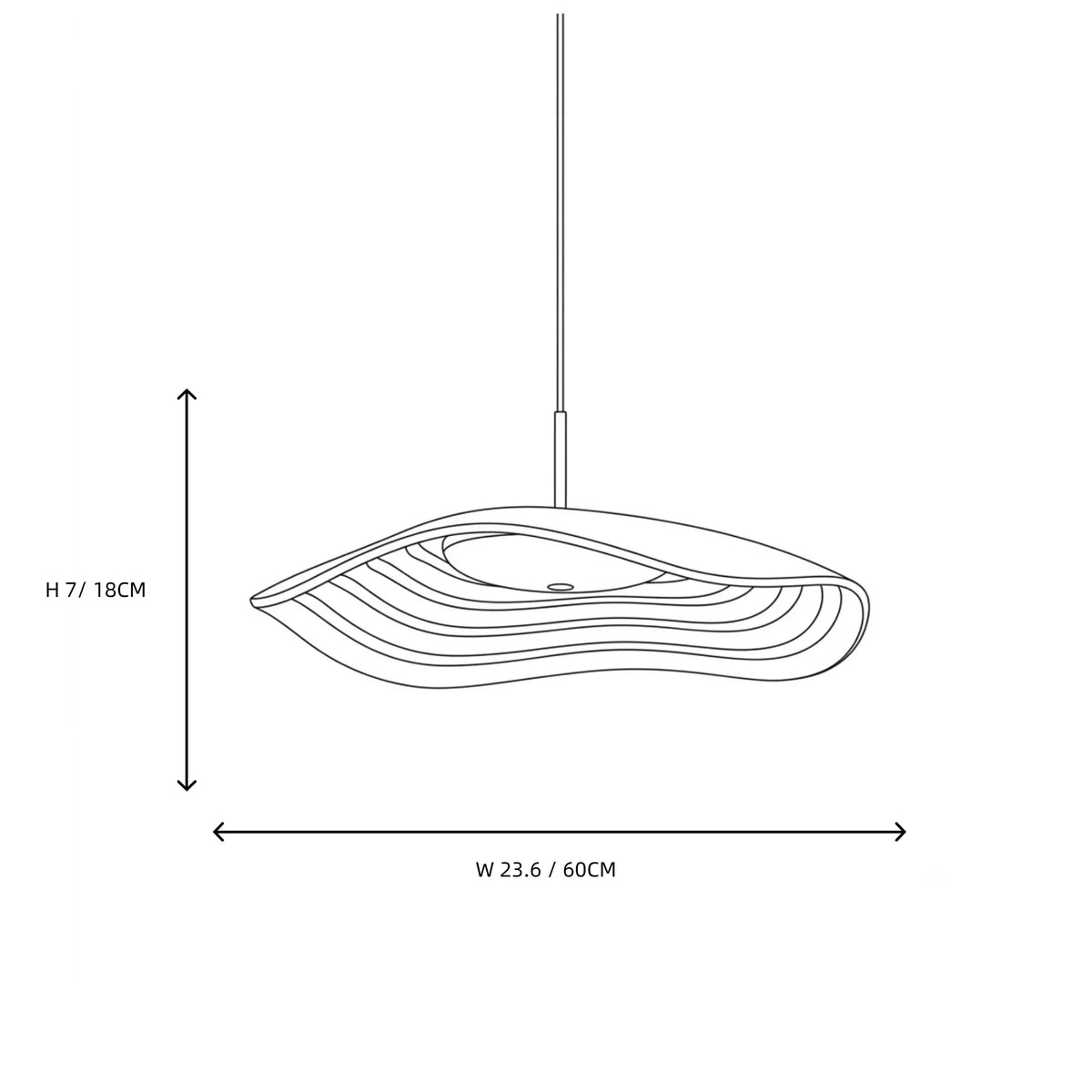 Resin Wavy Pendant Light for Kitchen Island by AUVIELIGHT
