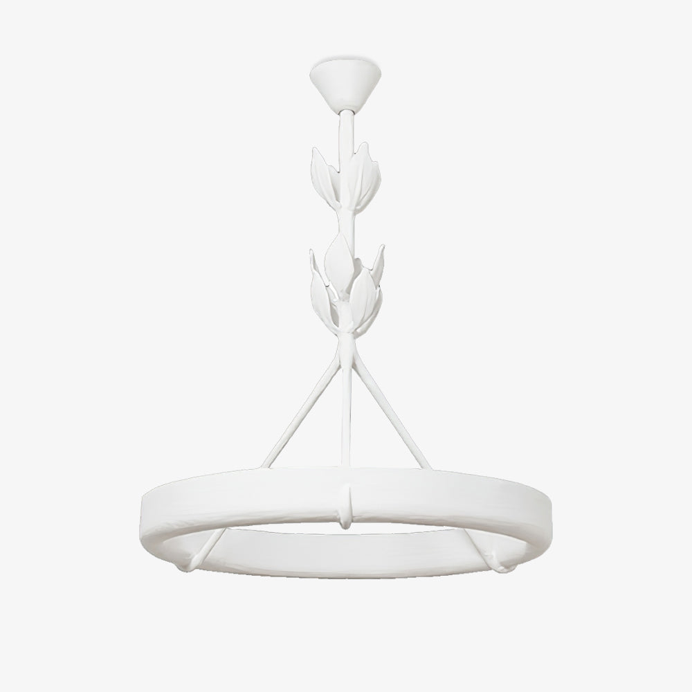Plaster Chandelier in white for Dining Room by AUVIELIGHT