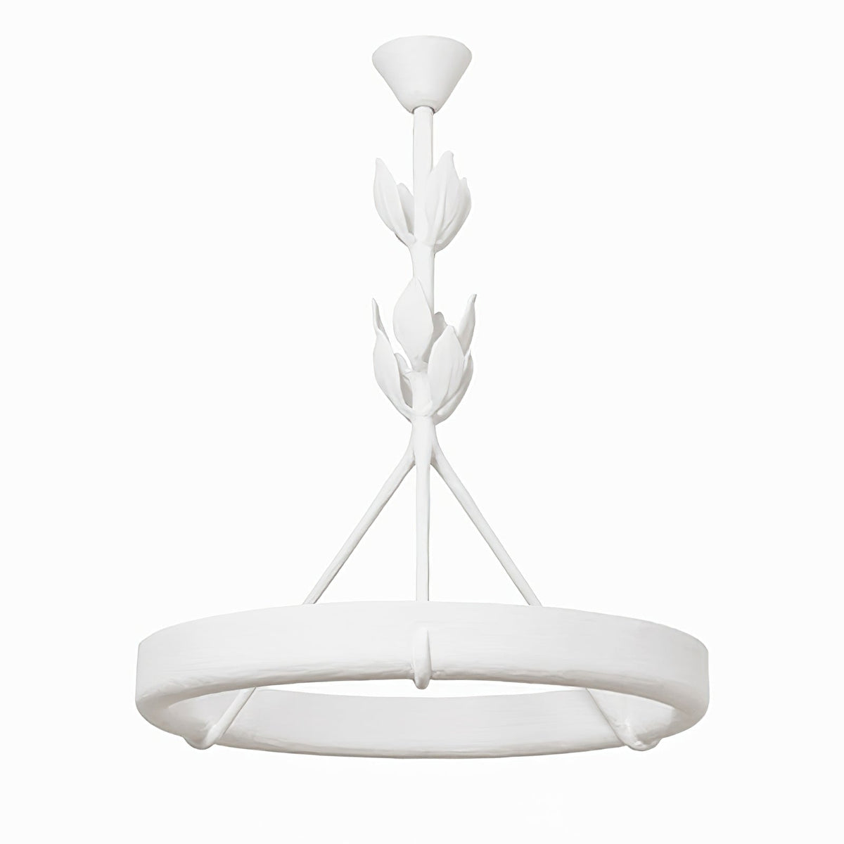 Plaster Chandelier in white for Dining Room by AUVIELIGHT