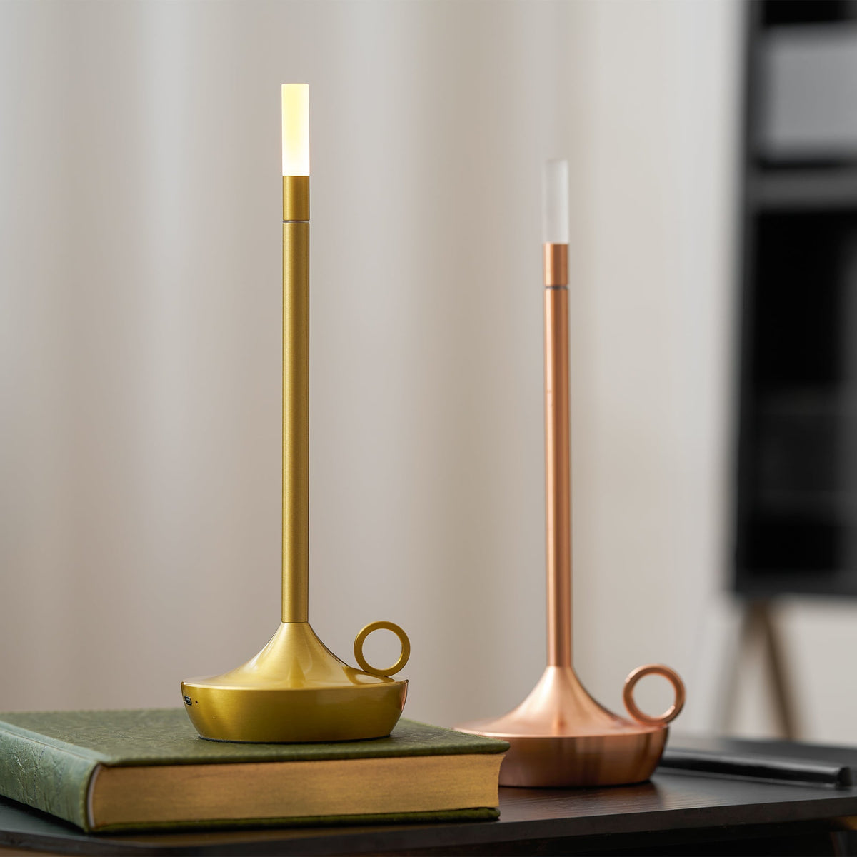 Wick Table Lamp for Living Room by AUVIELIGHT