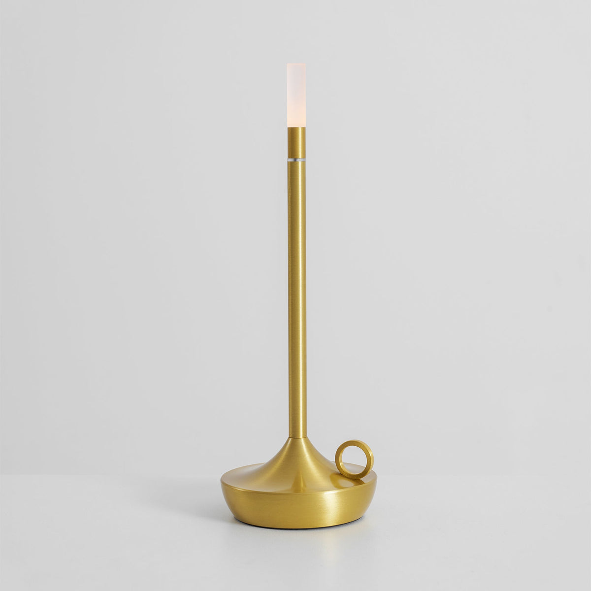 Wick Table Lamp for Living Room by AUVIELIGHT, Dia 11cm x H 26cm / ∅ 4.3″ x H 10.2″ / Gold / Touch switch