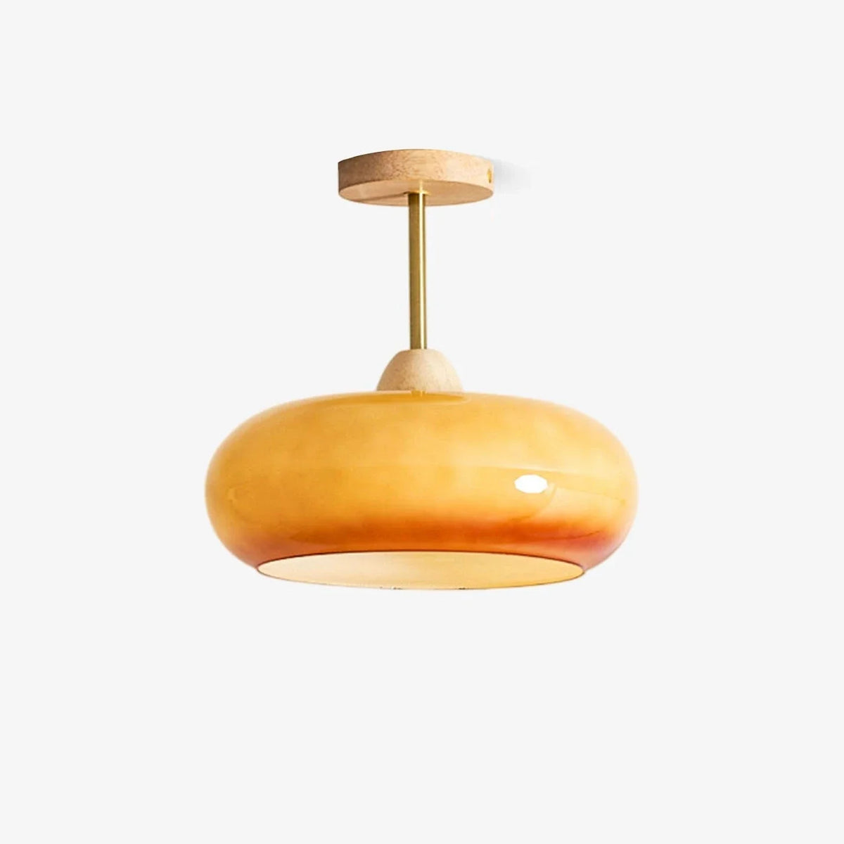 Disc Flush Mount in glass for Low Ceilings by AUVIELIGHT