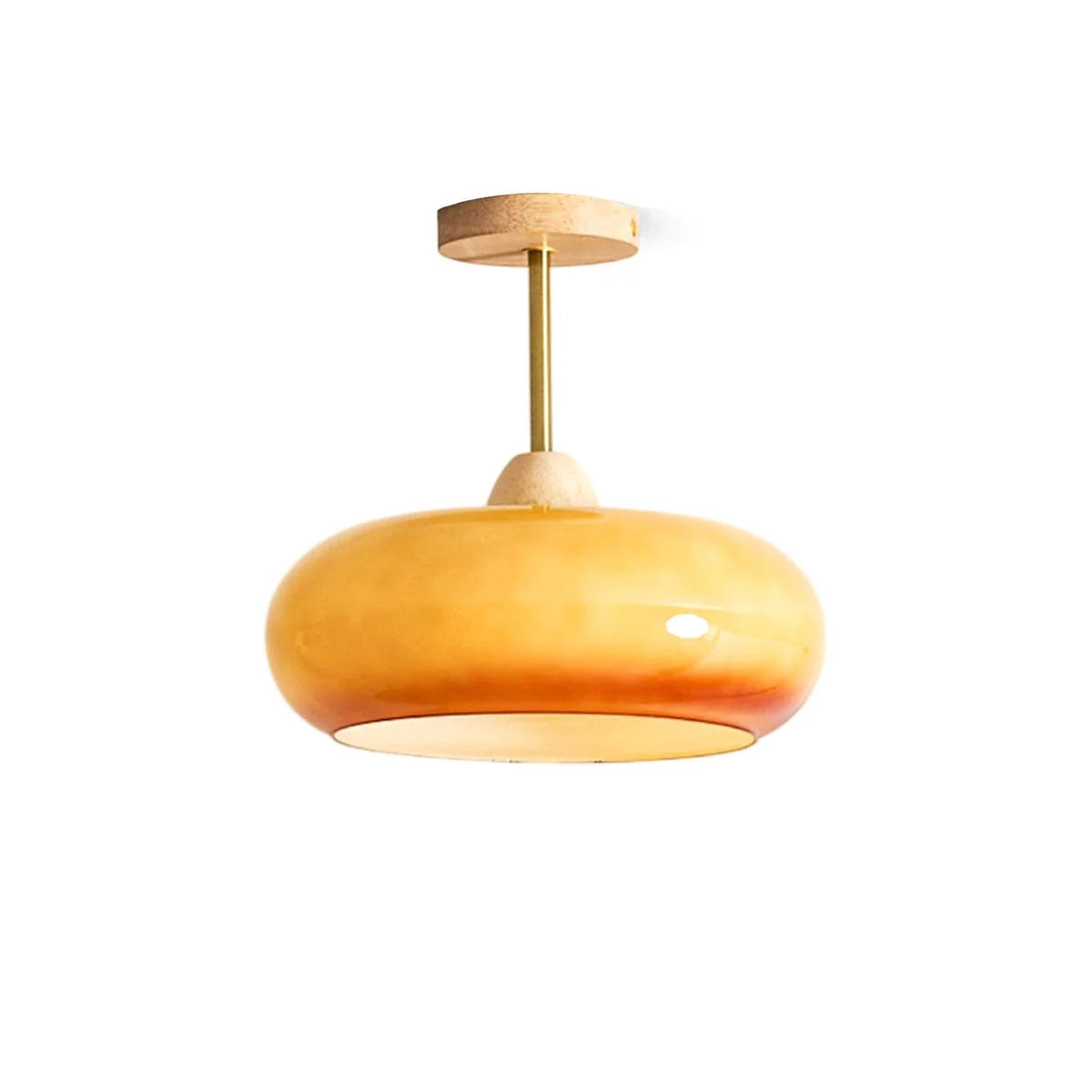 Disc Flush Mount in glass for Low Ceilings by AUVIELIGHT
