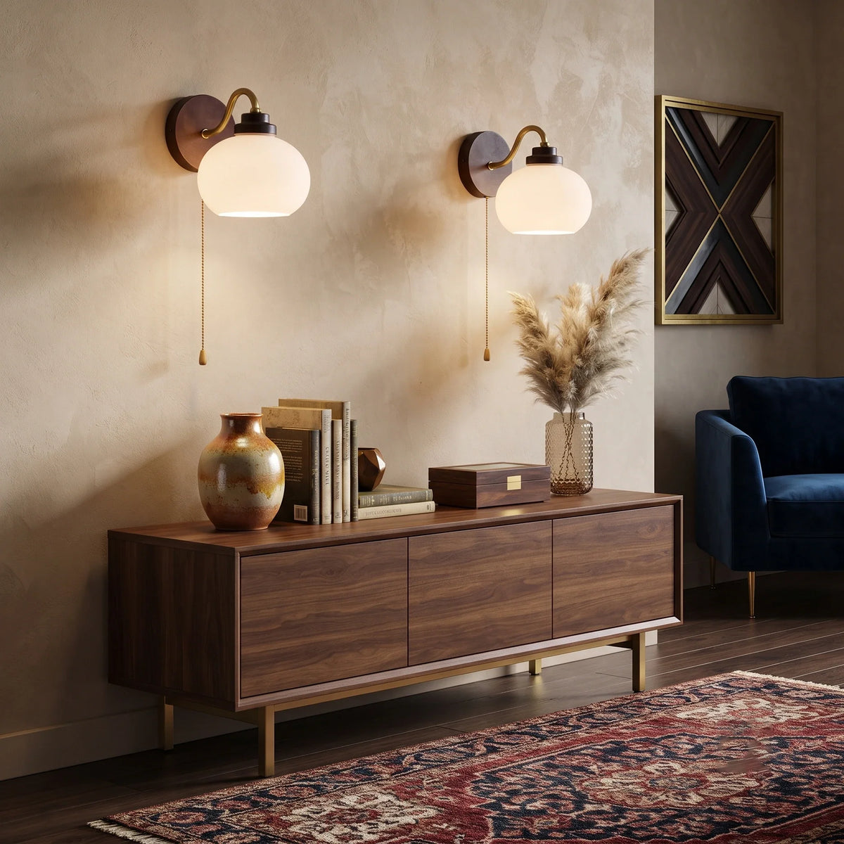 Globe Wall Sconce in glass for Hallway by AUVIELIGHT