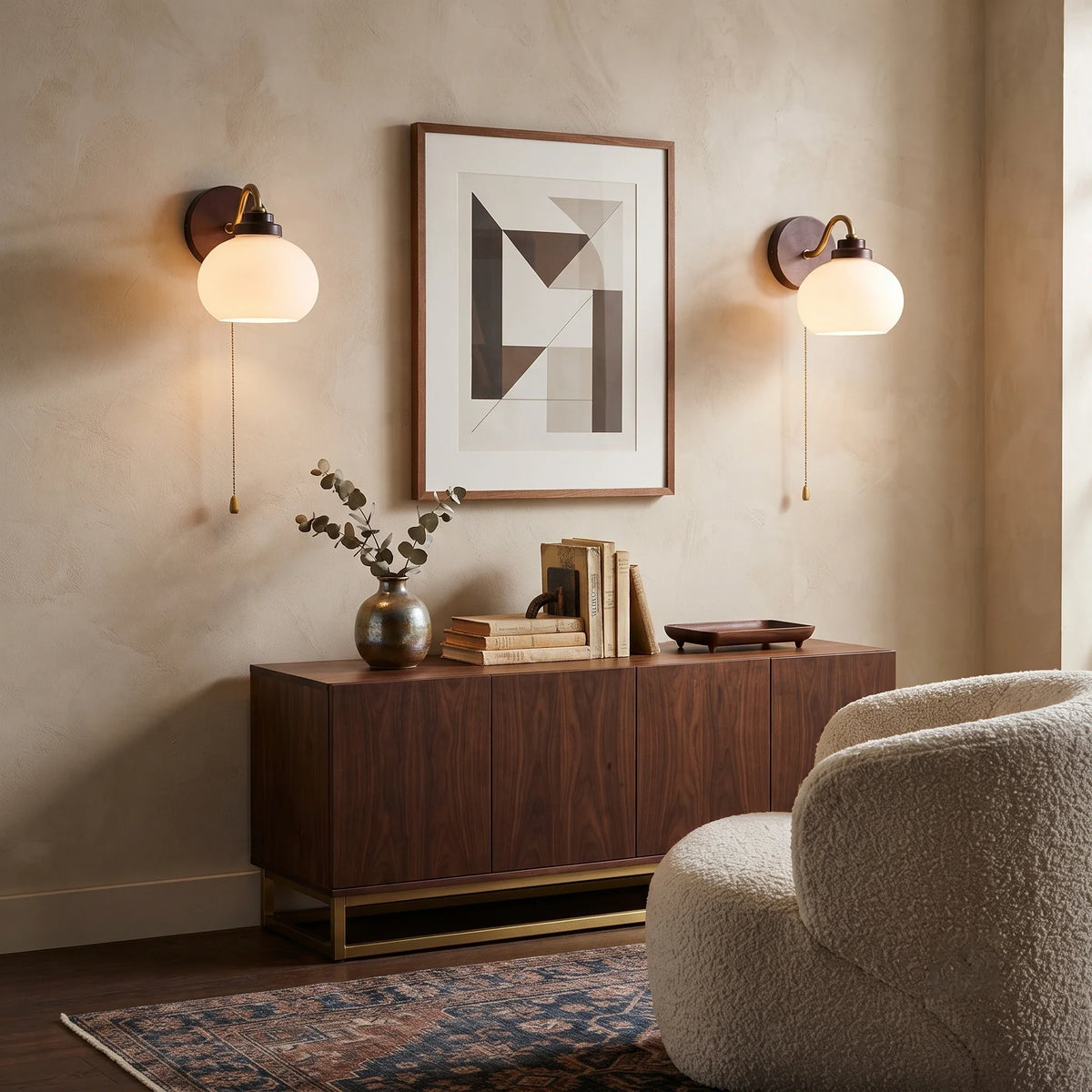 Globe Wall Sconce in glass for Hallway by AUVIELIGHT