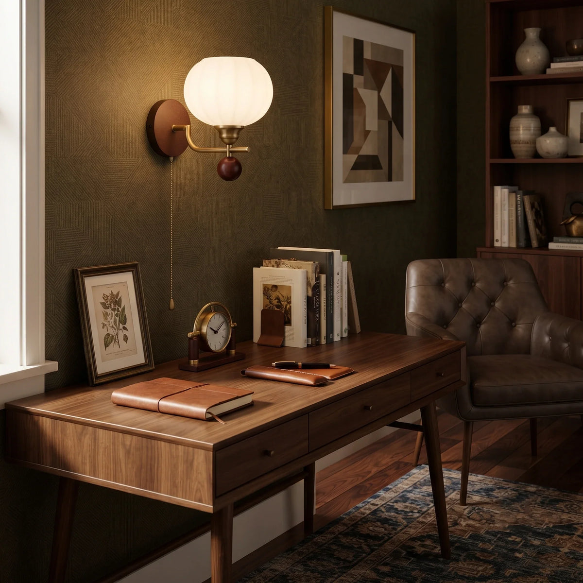Globe Wall Sconce in glass for Hallway by AUVIELIGHT