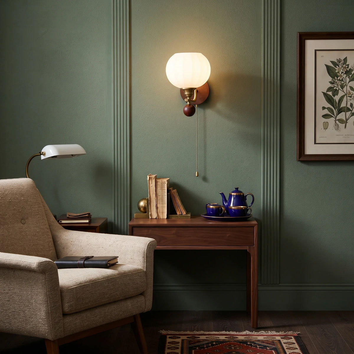 Globe Wall Sconce in glass for Hallway by AUVIELIGHT