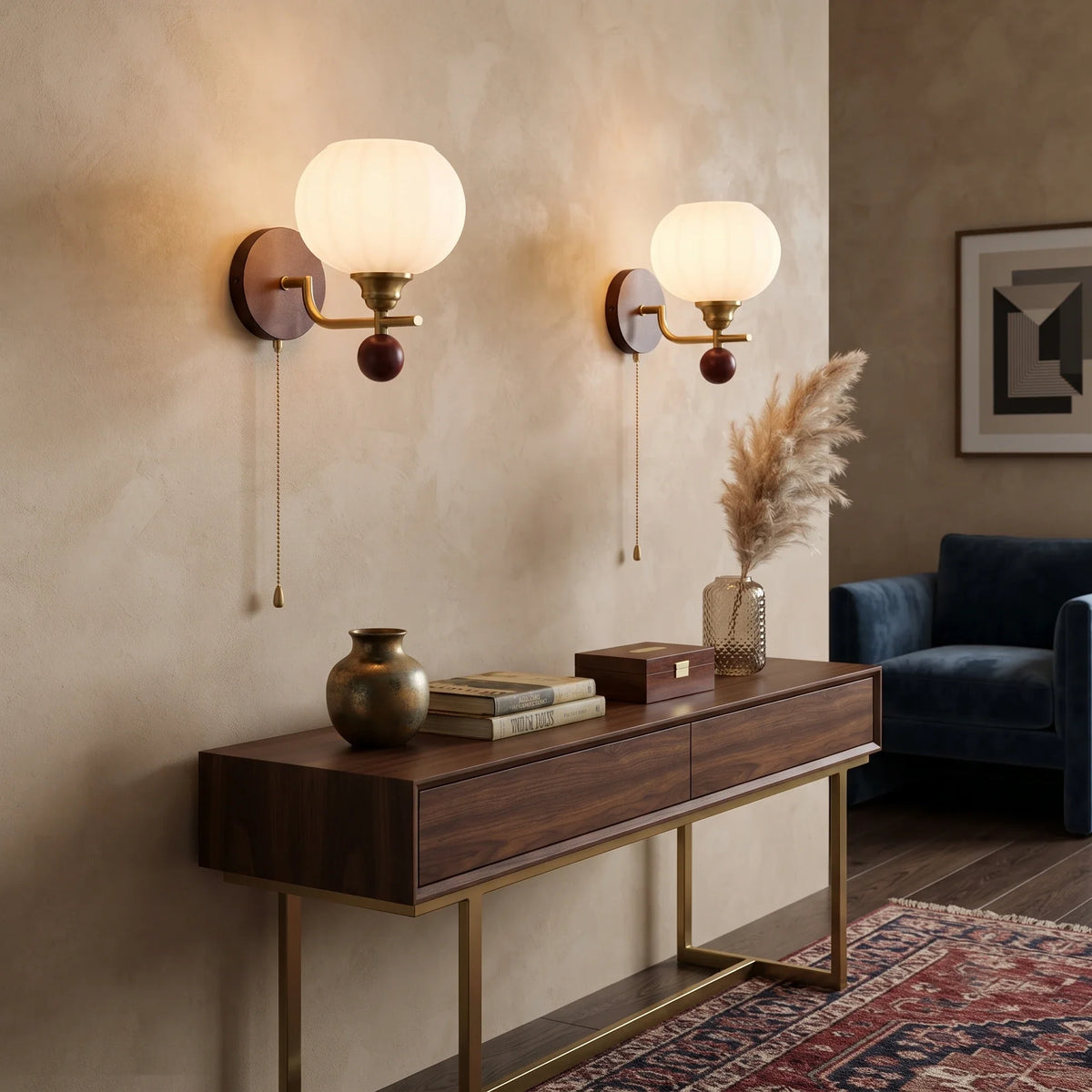 Globe Wall Sconce in glass for Hallway by AUVIELIGHT