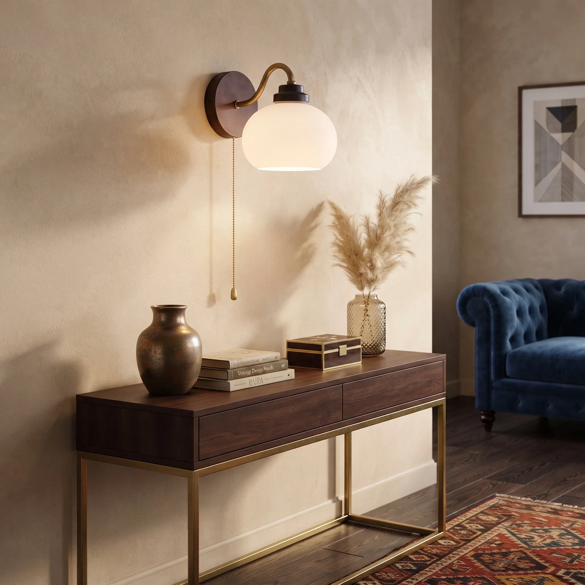 Globe Wall Sconce in glass for Hallway by AUVIELIGHT