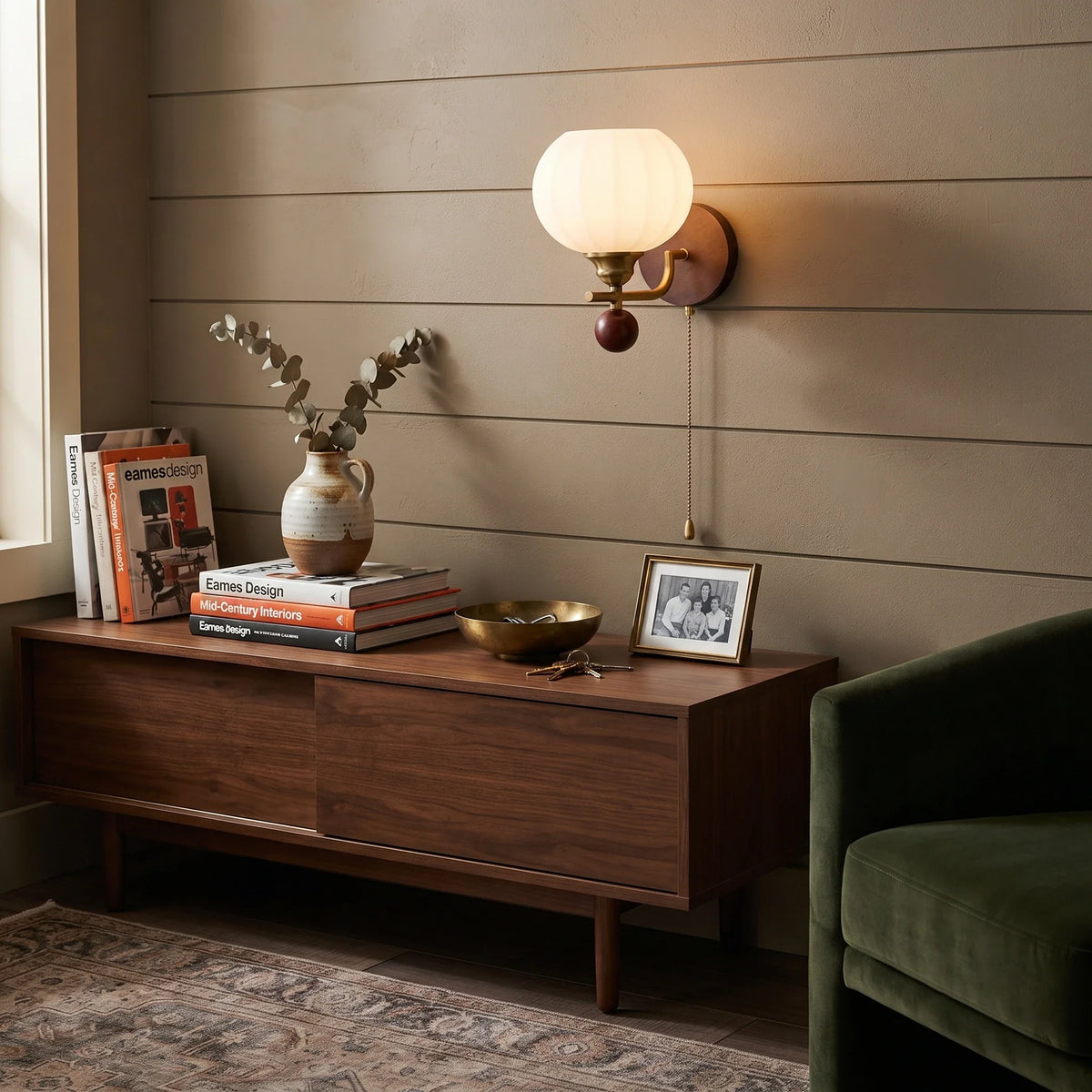 Globe Wall Sconce in glass for Hallway by AUVIELIGHT