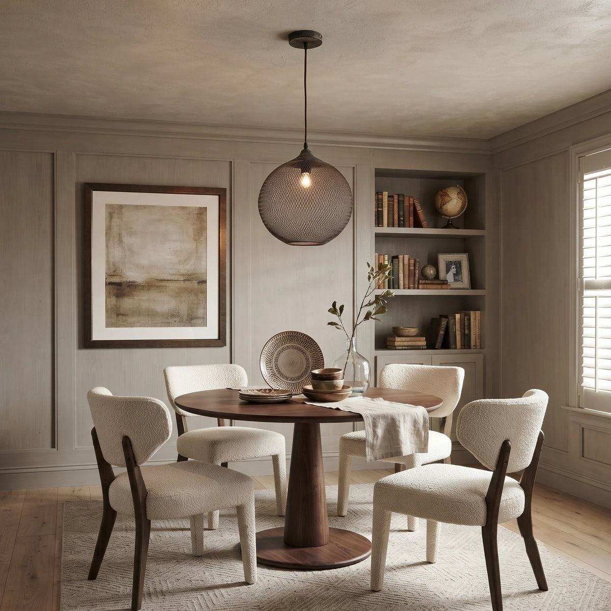 Woven Wire Globe Pendant Light for Kitchen Island by AUVIELIGHT