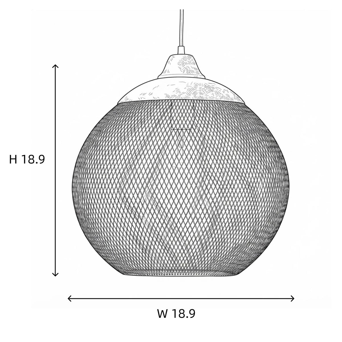Woven Wire Globe Pendant Light for Kitchen Island by AUVIELIGHT