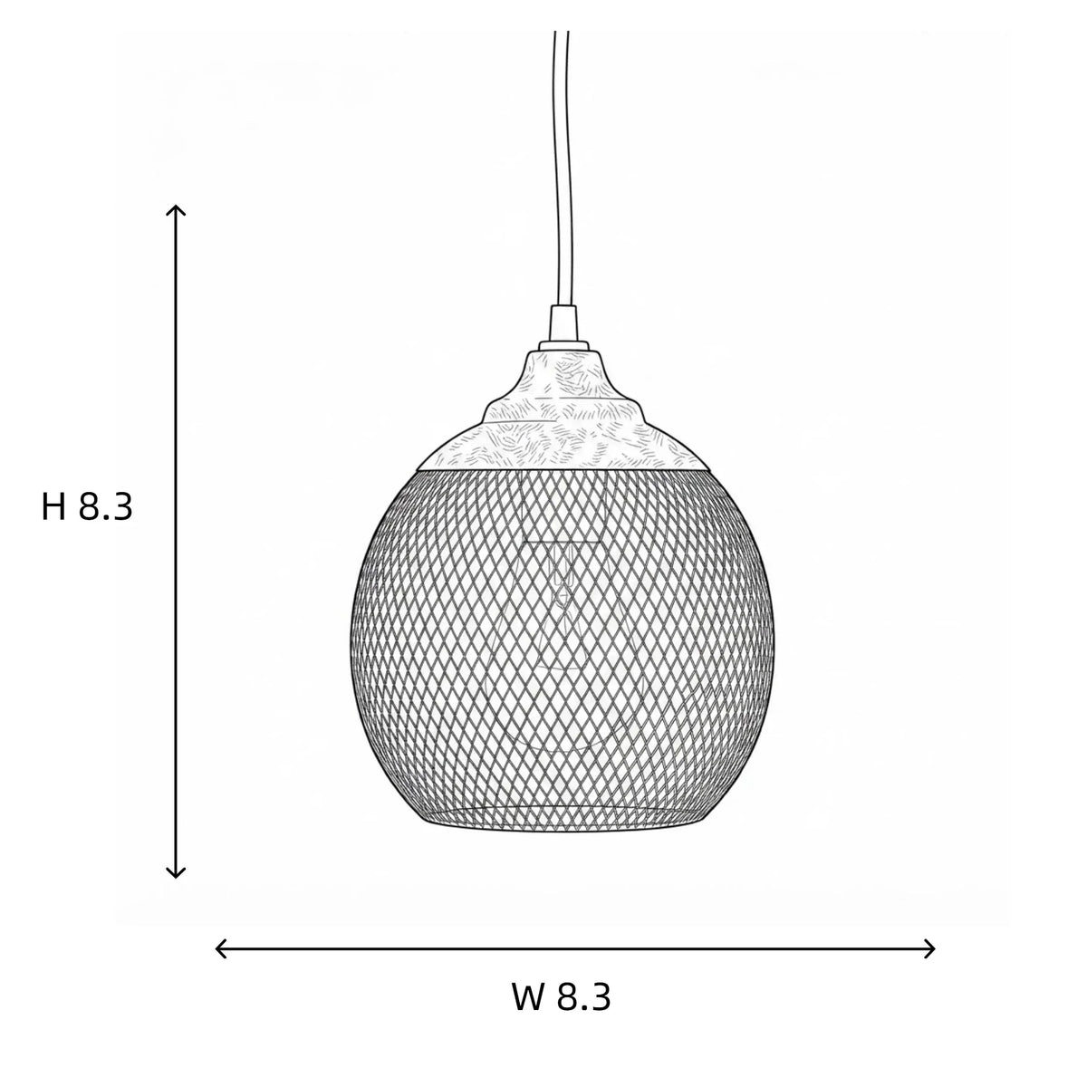 Woven Wire Globe Pendant Light for Kitchen Island by AUVIELIGHT