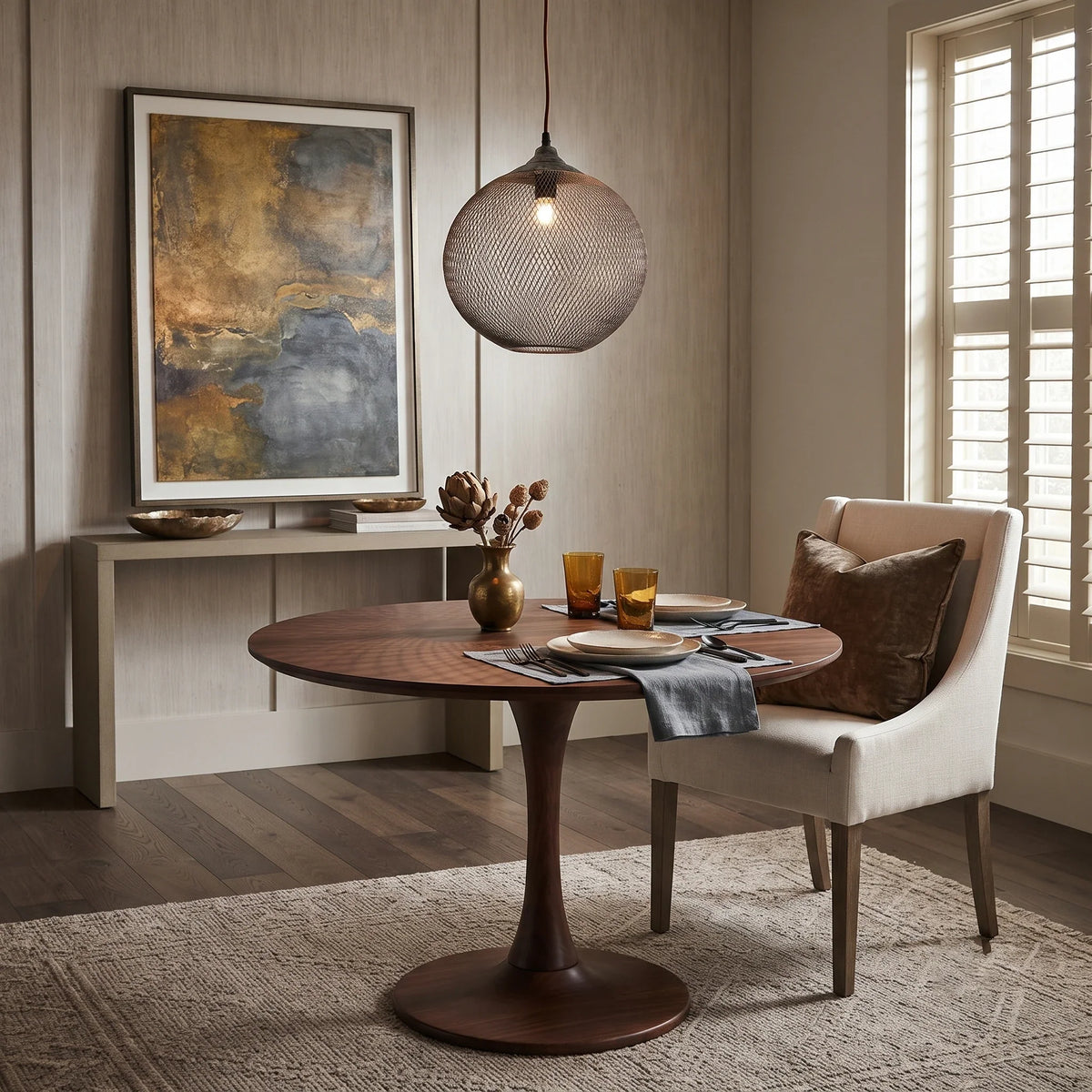 Woven Wire Globe Pendant Light for Kitchen Island by AUVIELIGHT