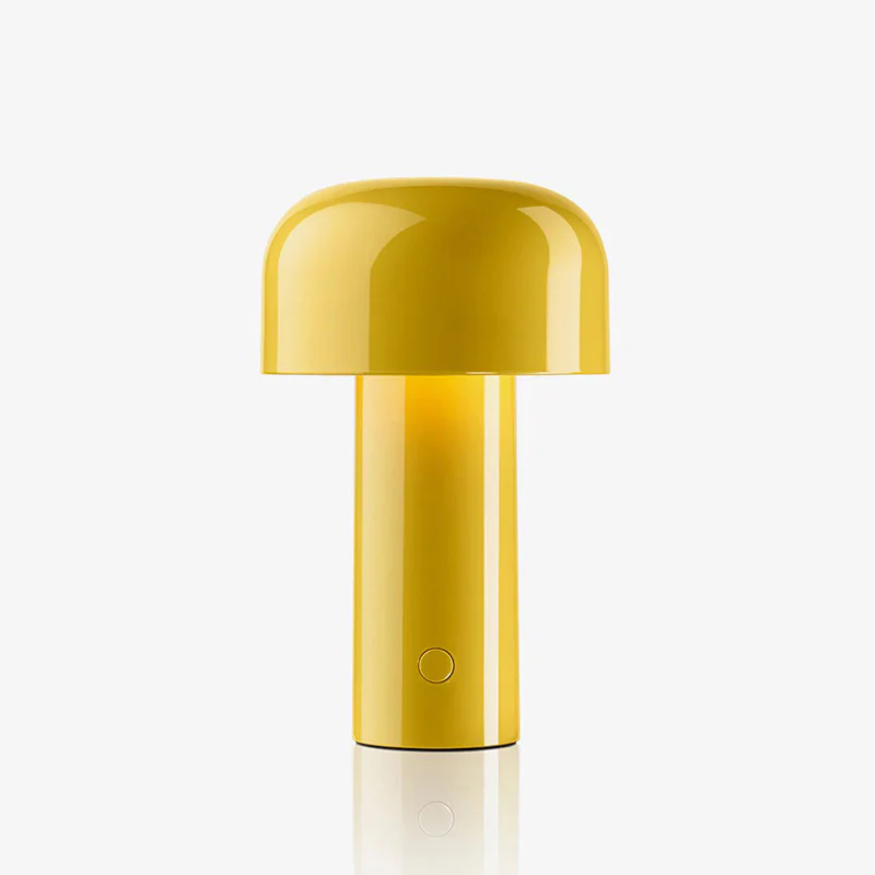 Bellhop Table Lamp for Living Room by AUVIELIGHT, Dia 12.5cm x H 21cm / ∅ 4.9″ x H 8.3″ / Yellow / Touch switch