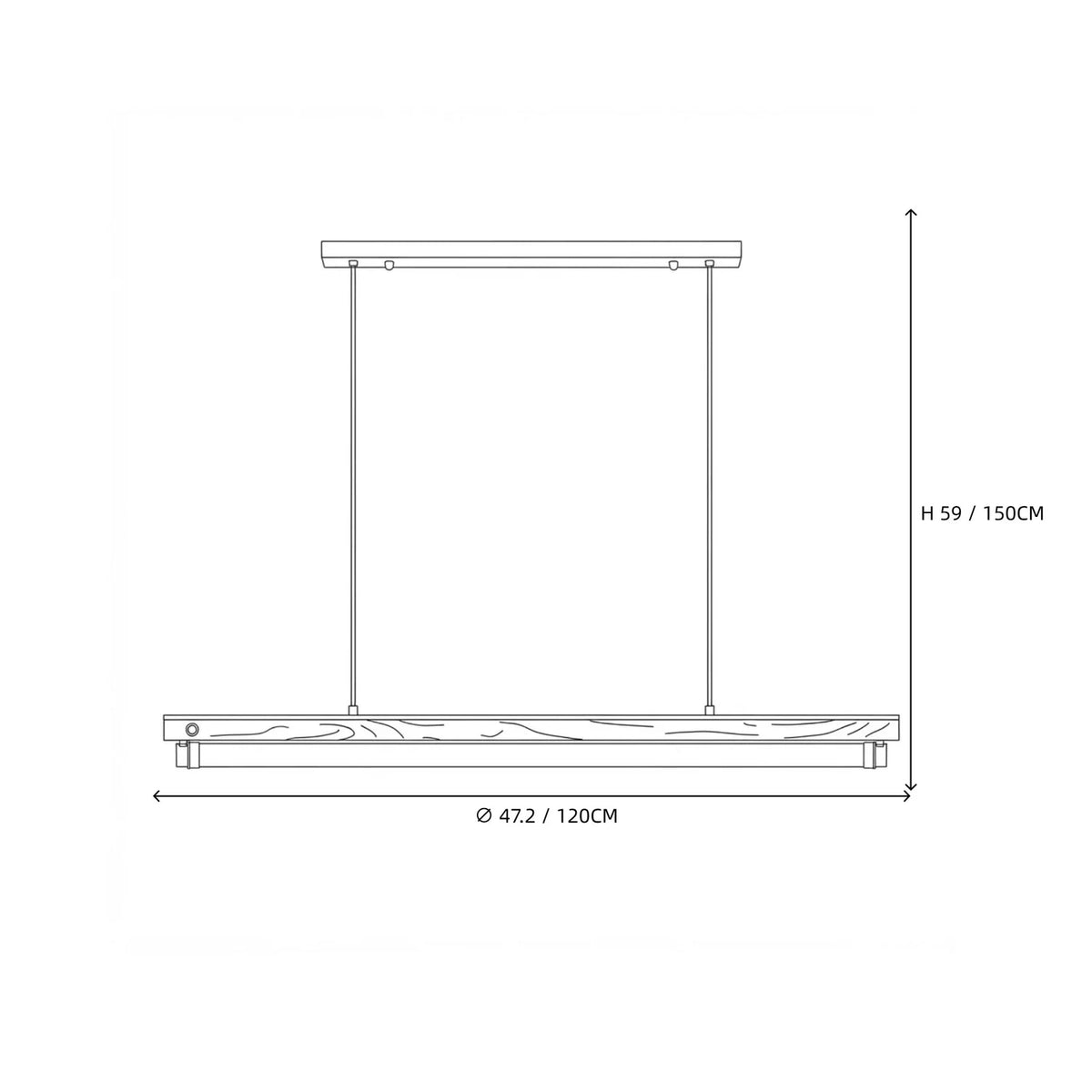 AeroStrip Modern Kitchen Island Hanging Light by AUVIELIGHT