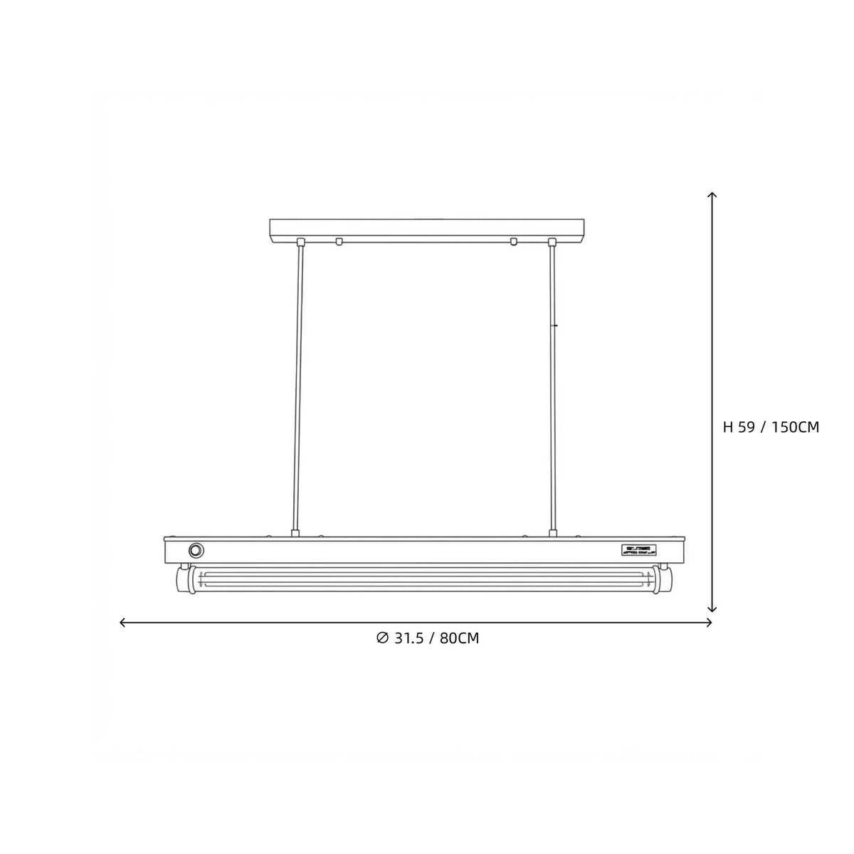 AeroStrip Modern Kitchen Island Hanging Light by AUVIELIGHT